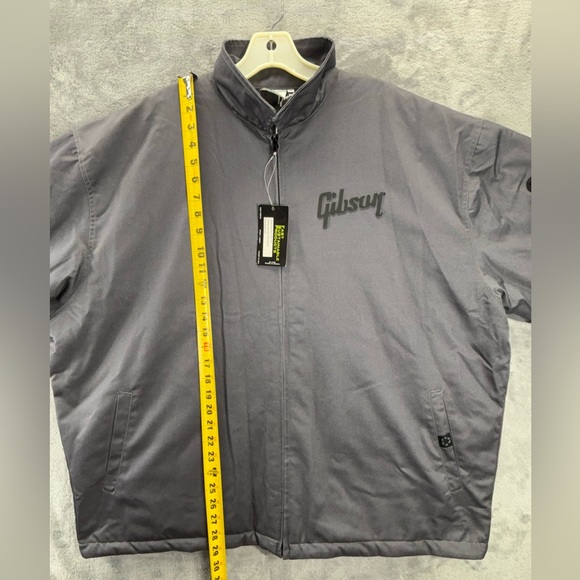 NWT Gibson Guitars Workwear FSP Jacket Gray Black Adult 2XL Lined Quilted Logo - Picture 10 of 16
